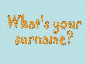 surname