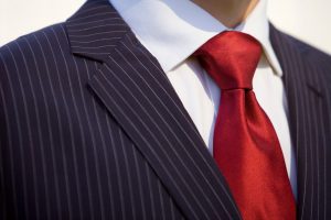 wearing tie