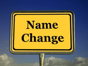 Name change